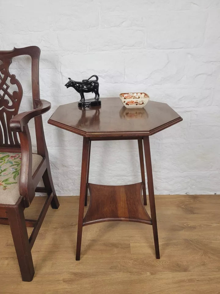 Edwardian Octagonal Occasional Table Mahogany English Postage Available