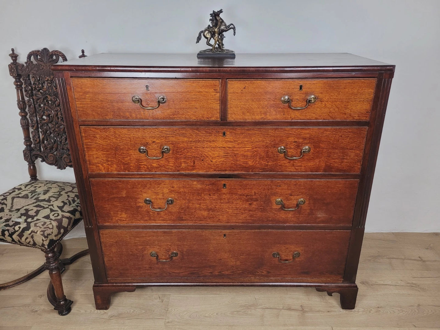 Victorian Chest of Drawers 2 Over 3 19thC Drop Handles Delivery Available