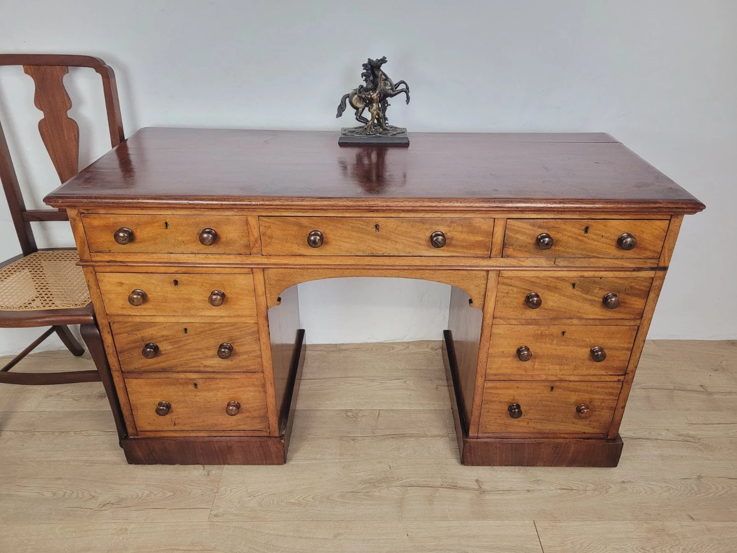 Victorian Writing Desk Knee Hole 19th Century English Antique Delivery Available