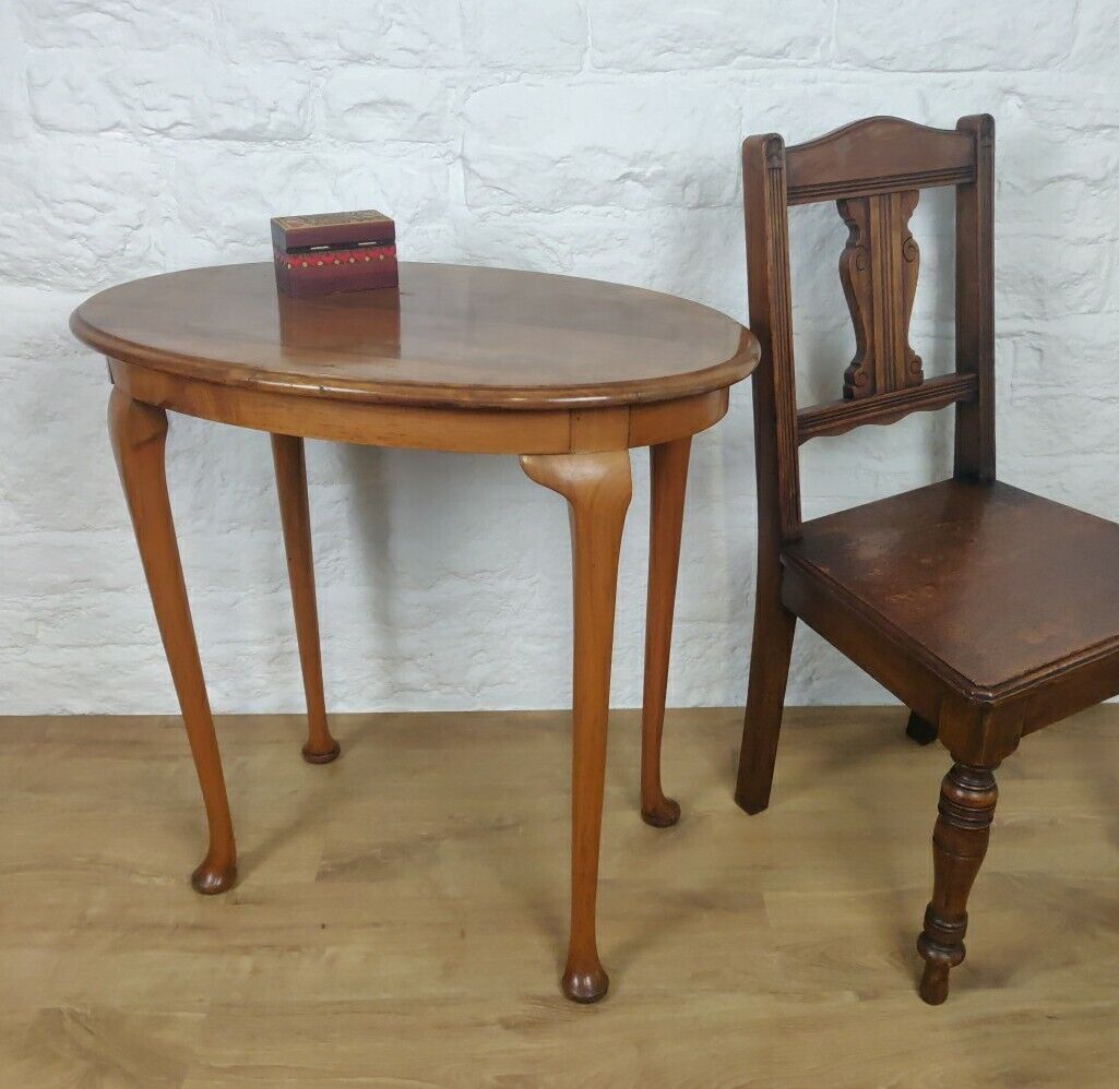 Oval Side Table Oak Queen Anne Window Table Antique Postage Available