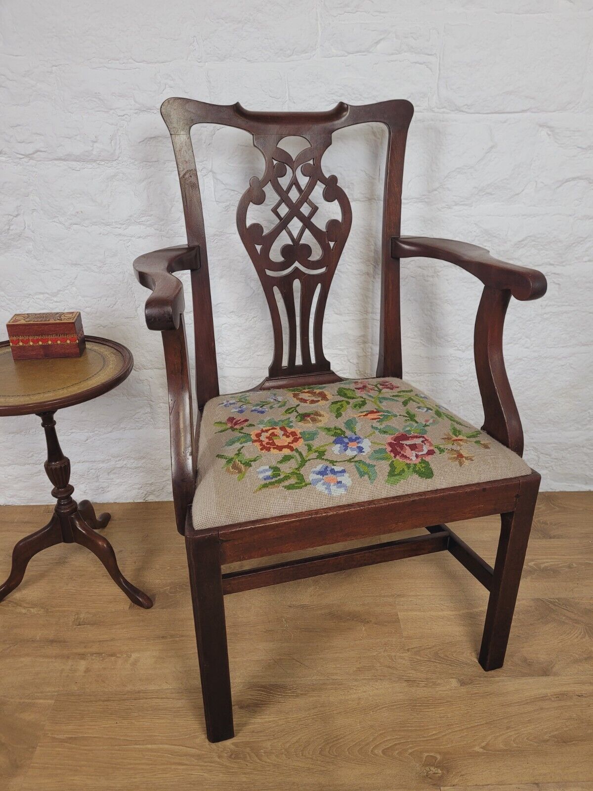 Victorian Armchair Chippendale Style Pierced Splat Back Postage Available