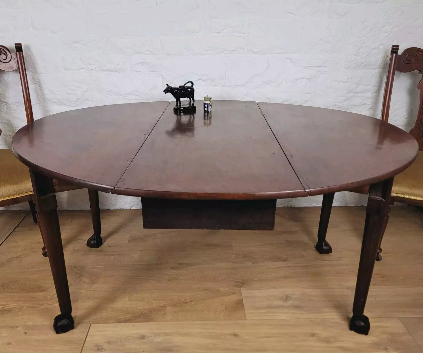 Drop Leaf Dining Table Victorian 19thC Gateleg Turned Legs Postage Available