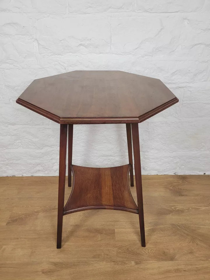 Edwardian Octagonal Occasional Table Mahogany English Postage Available