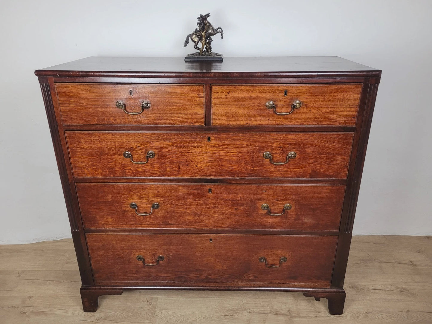Victorian Chest of Drawers 2 Over 3 19thC Drop Handles Delivery Available