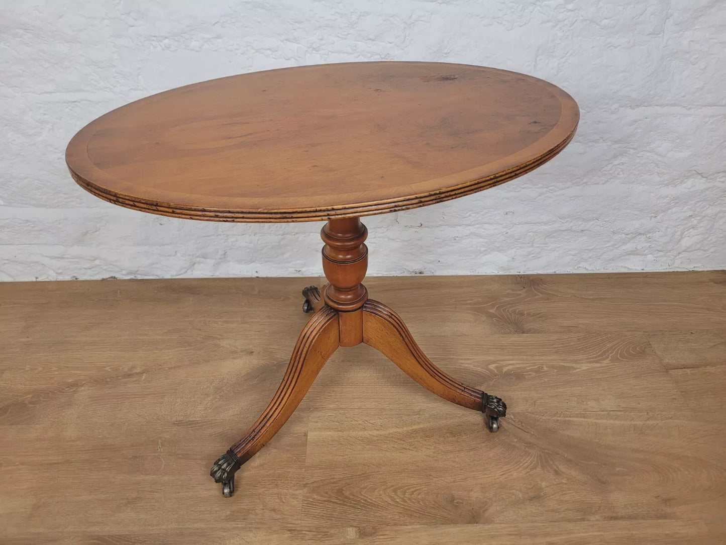 Vintage Oval Coffee Table Castors Mid 20th Century Oak Postage Available