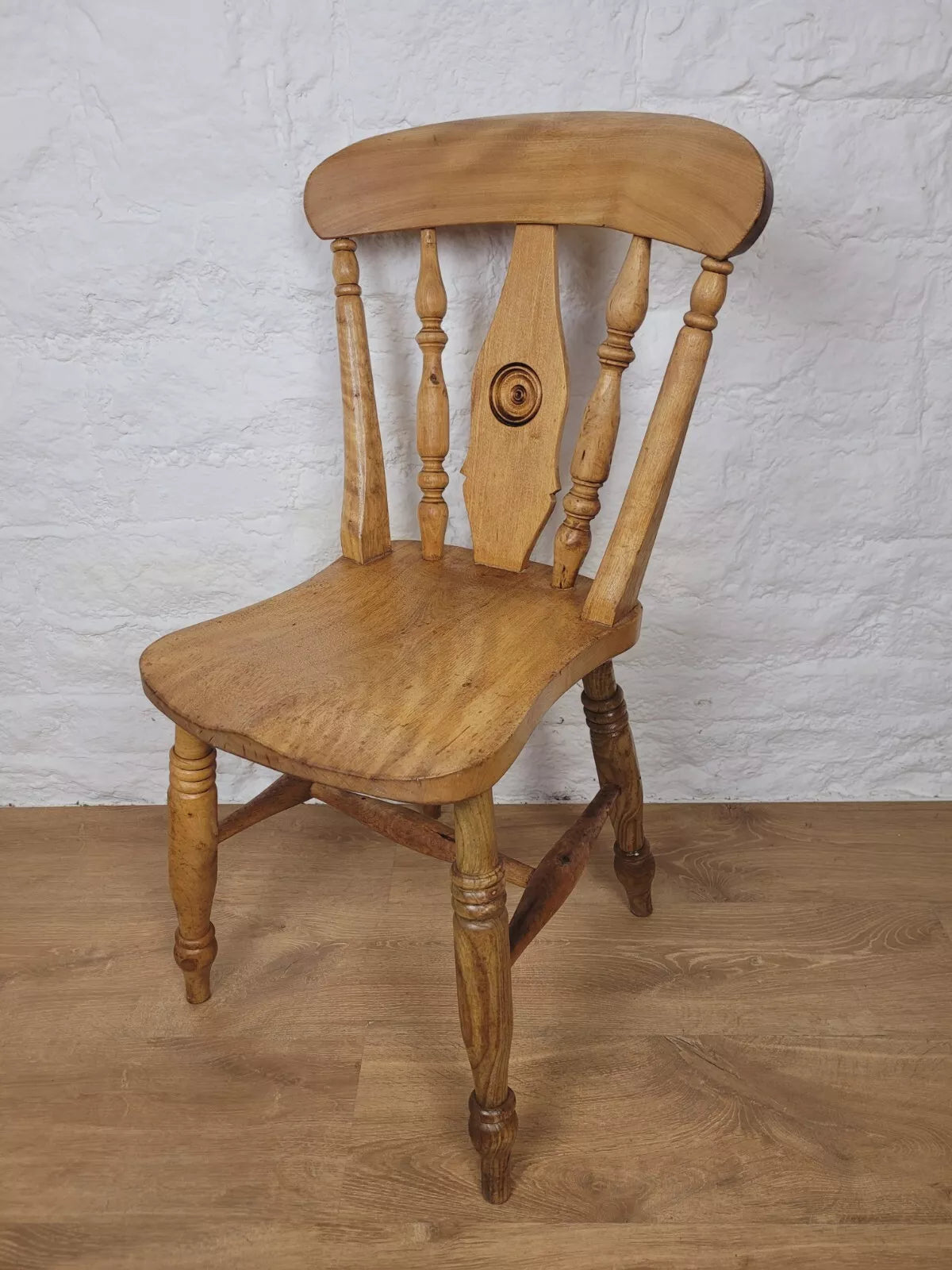 Kitchen Chair Bulls-eye Back Farmhouse Oak Country Postage Available