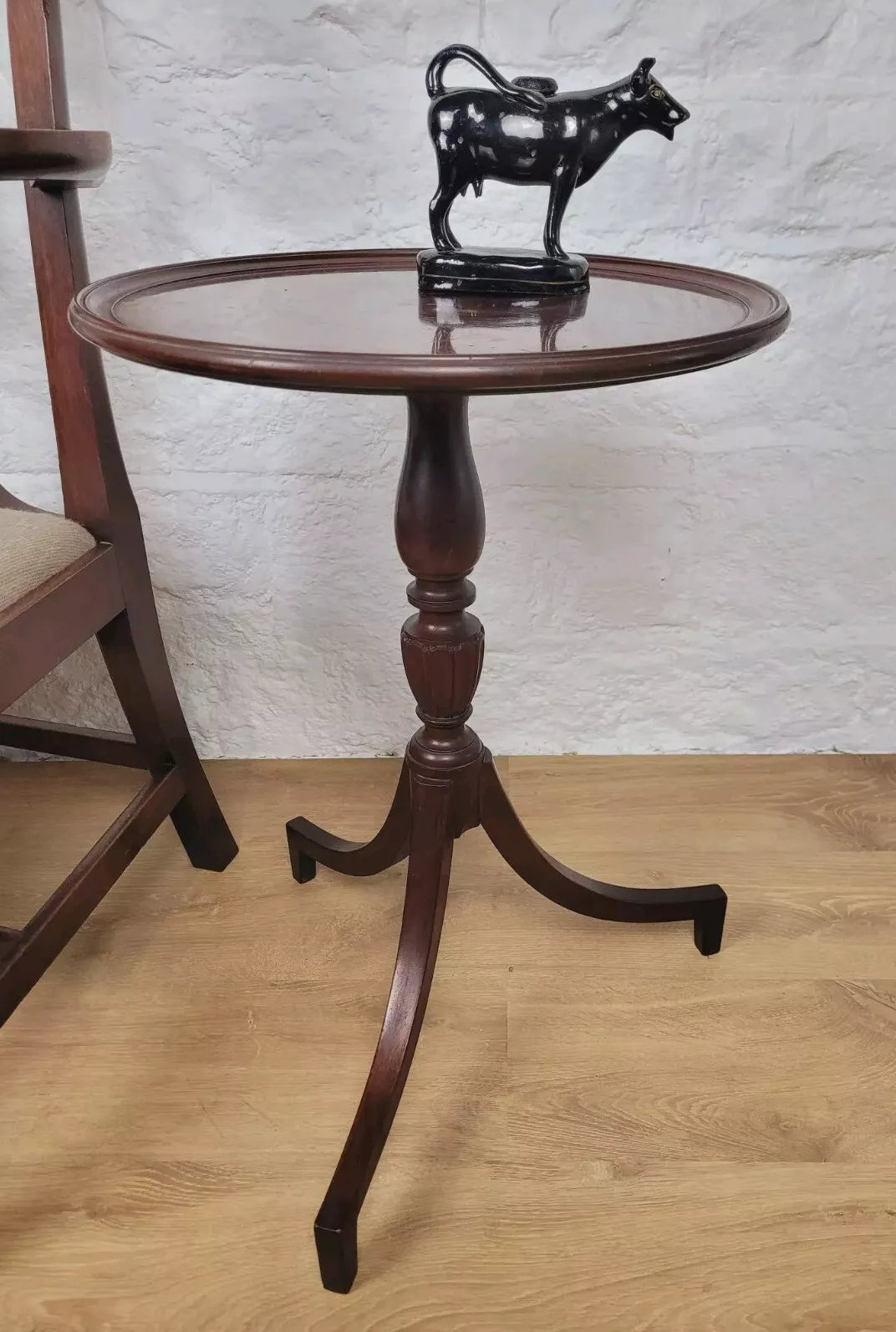 Victorian Tripod Wine Table English Circular Mahogany Postage Available