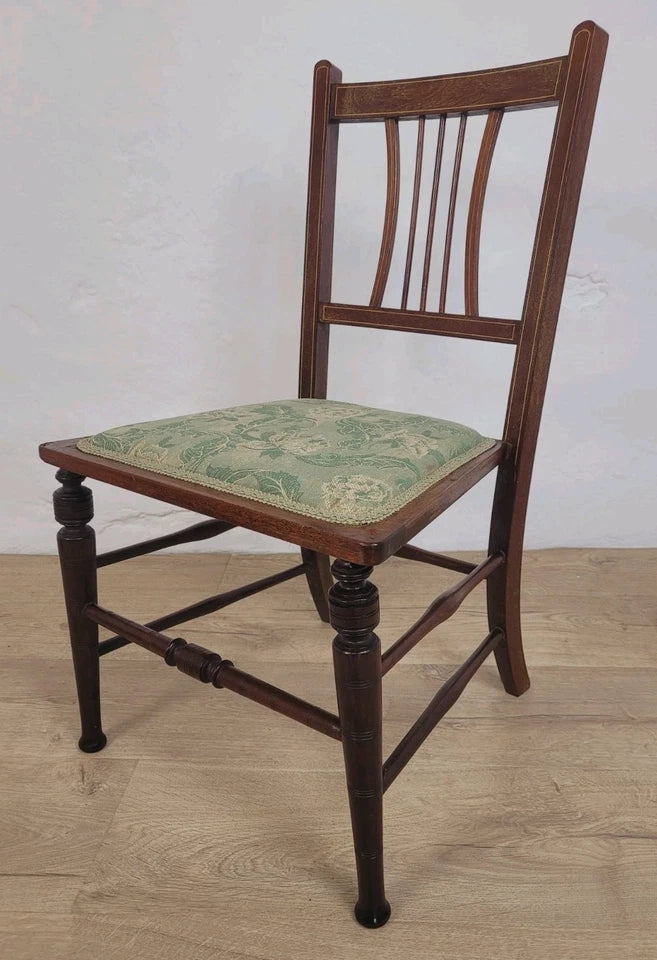 Edwardian Childs Bedroom Chair J.T. Antique Floral Upholstery Postage Available