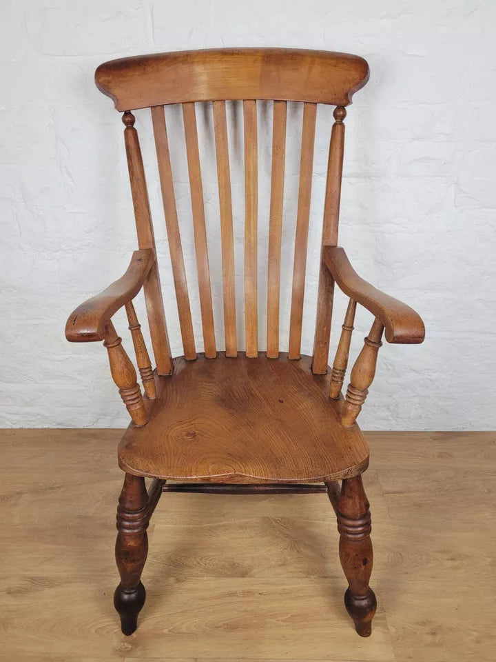 Farmhouse Kitchen Armchair Victorian Country Walnut C19th Delivery Available