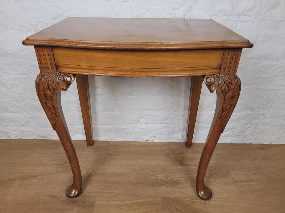 Walnut Occasional Side Table Carved Vintage Antique Style Postage Available