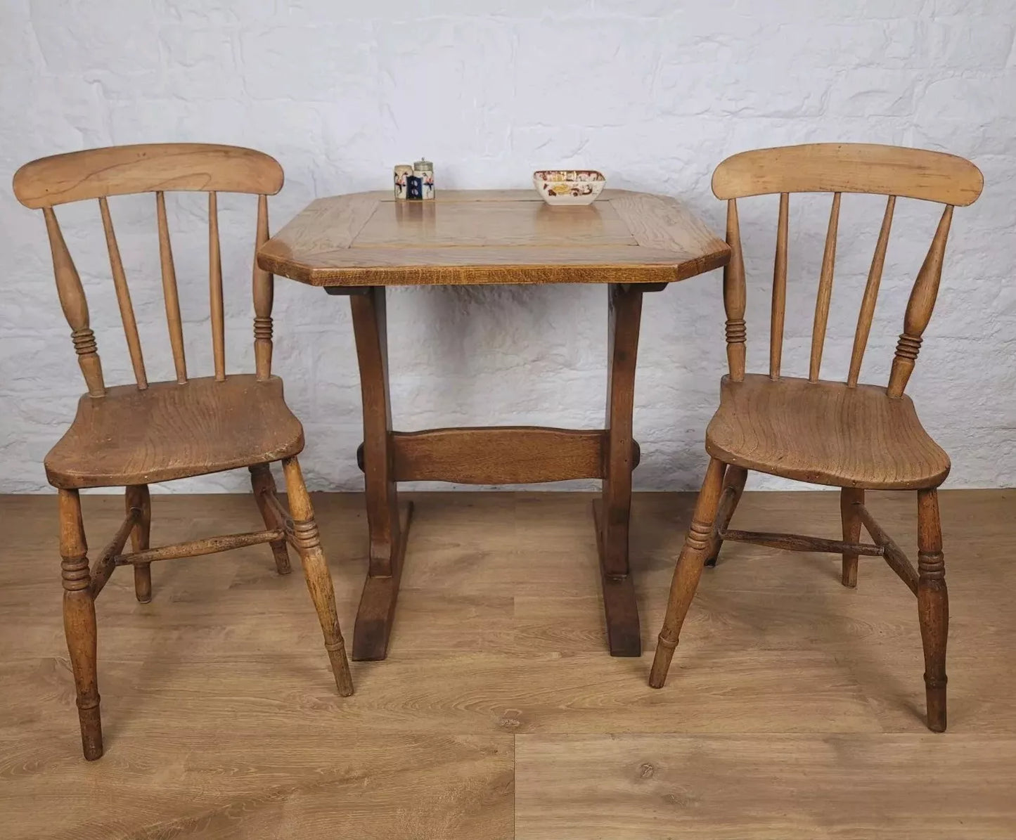 Pine Kitchen Chairs Country Pair Farmhouse Vintage Postage Available