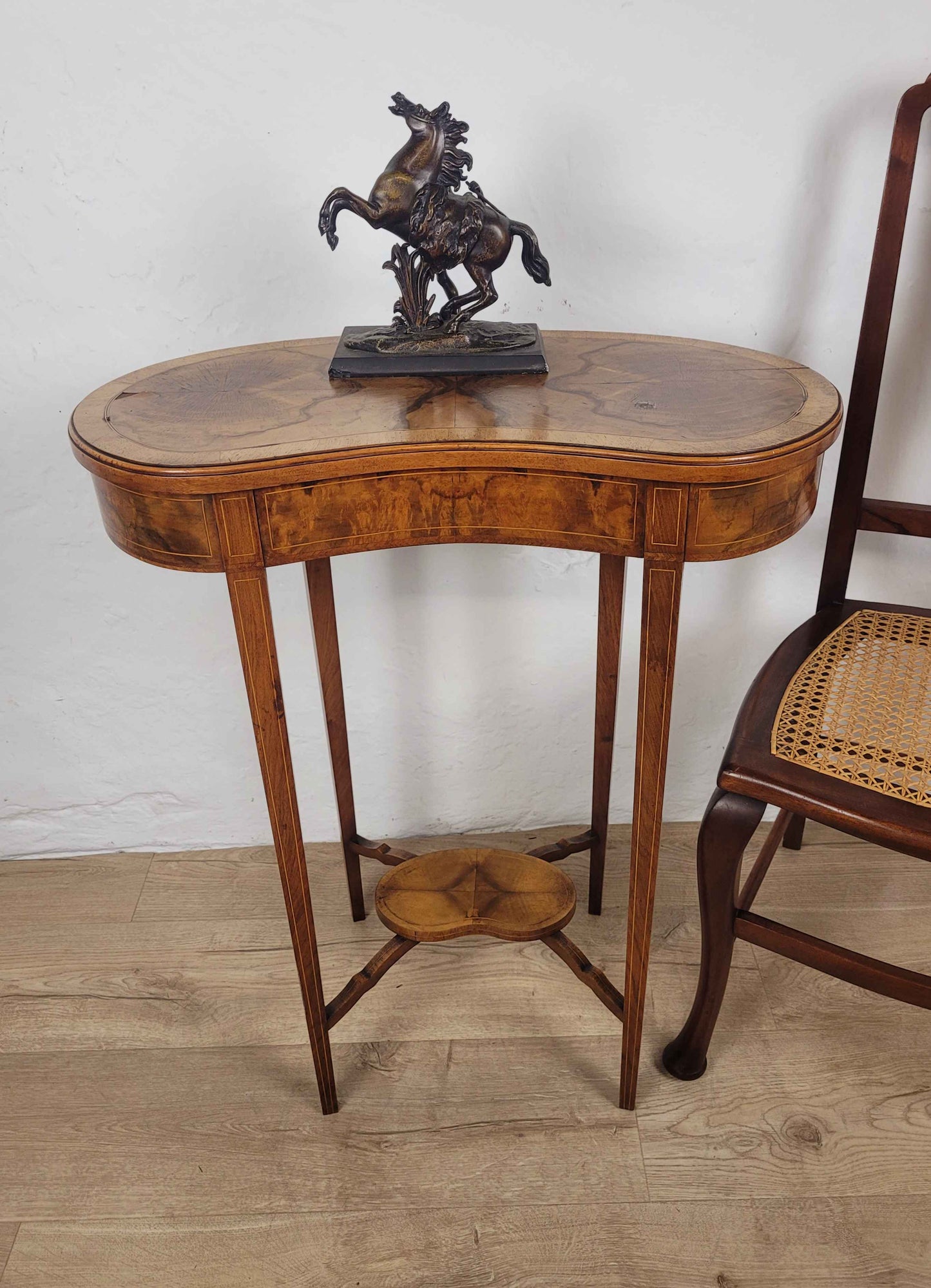 Victorian Kidney Side Table Walnut 19th Century Antique Postage Available