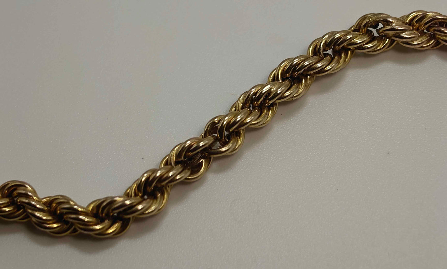 9ct Rose Gold Rope Chain Necklace 29.5 inch 26.5g - Hallmarked 375