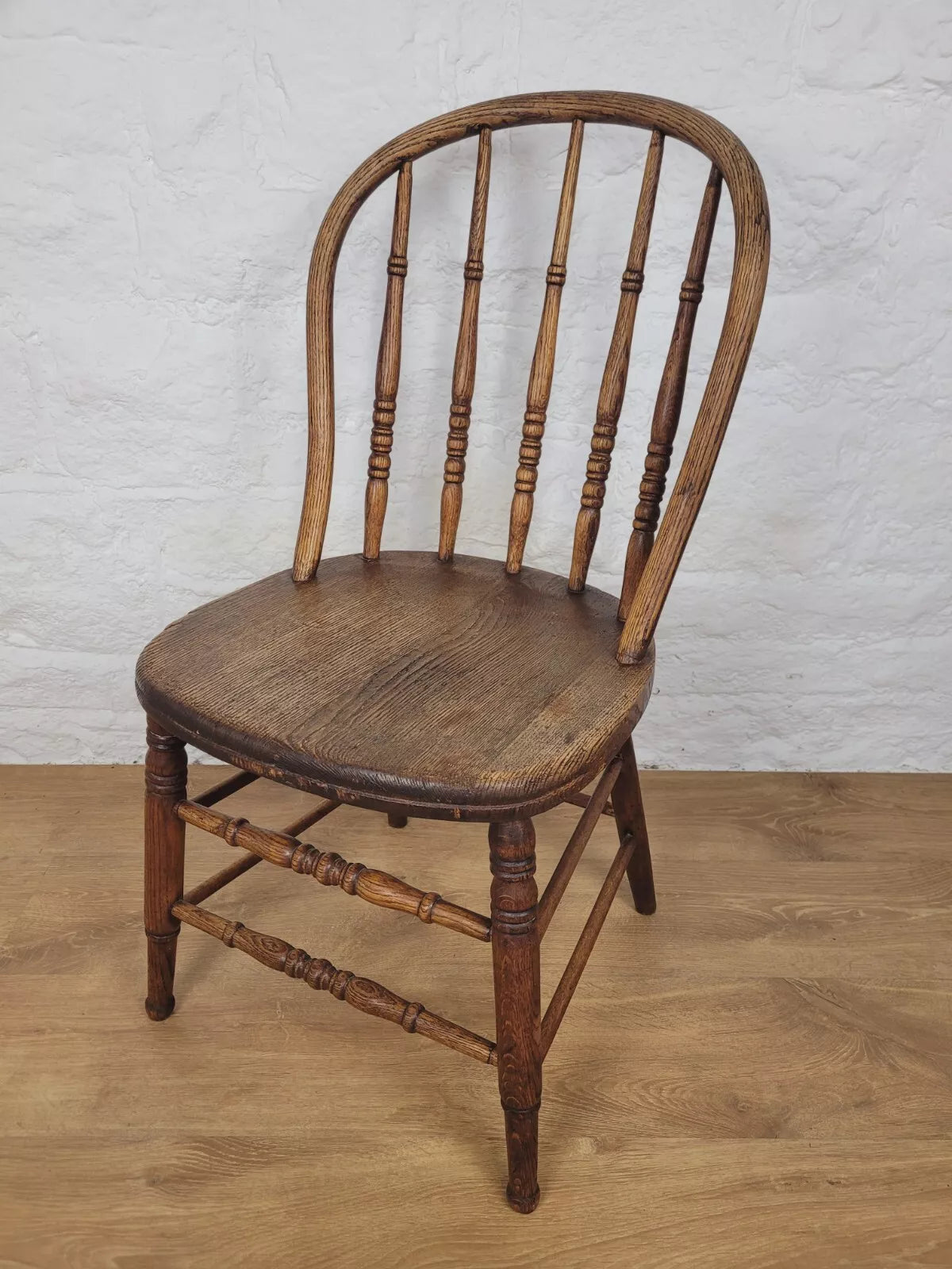 Victorian Windsor Kitchen Chair Oak Spindle Back Country Postage Available