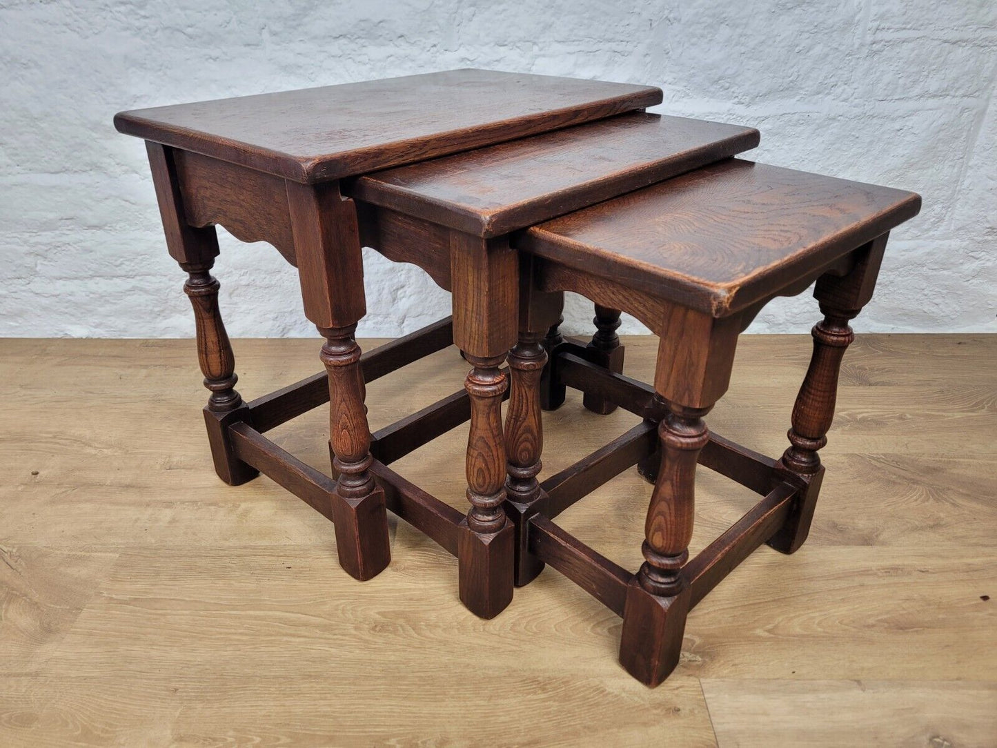 Nest of Tables Oak Vintage Rectangular Postage Available