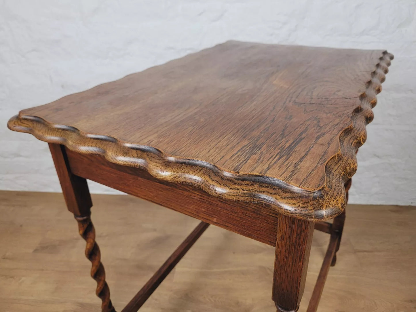 Barley Twist Occasional Table Oak Figured Country English Postage Available