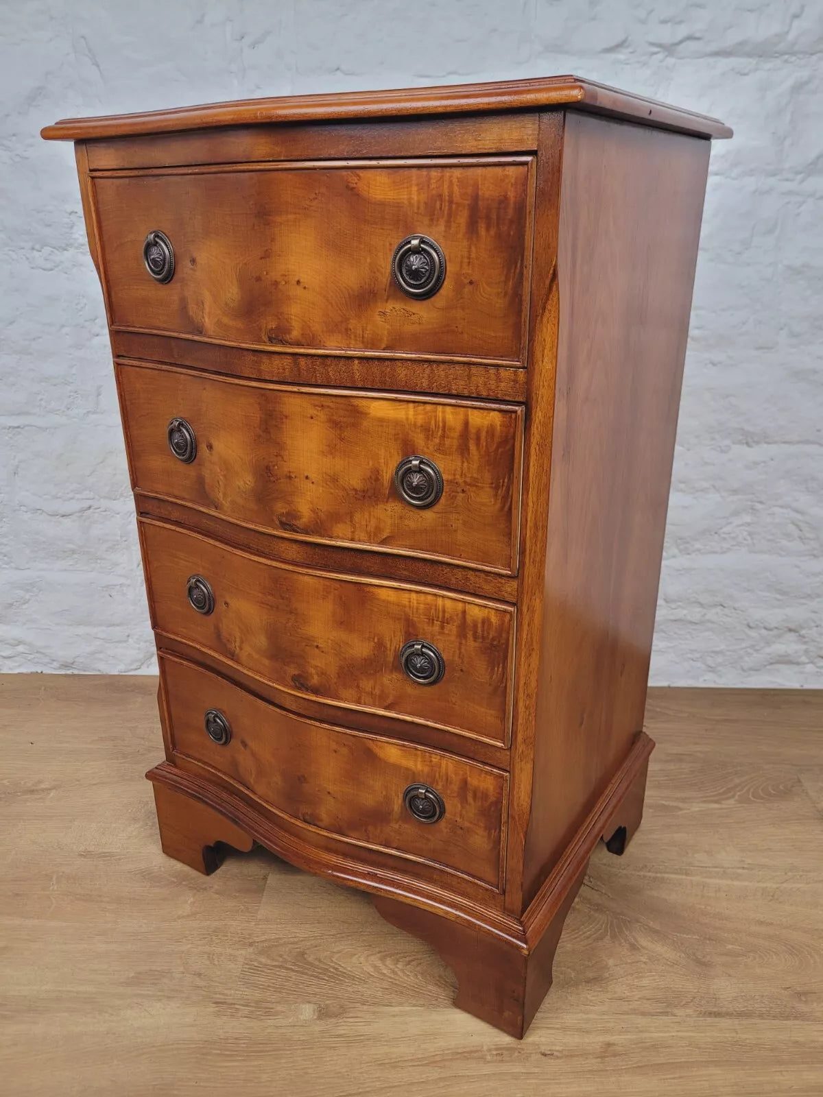 Walnut Chest Of Drawers Serpentine Reproduction Vintage Postage Available