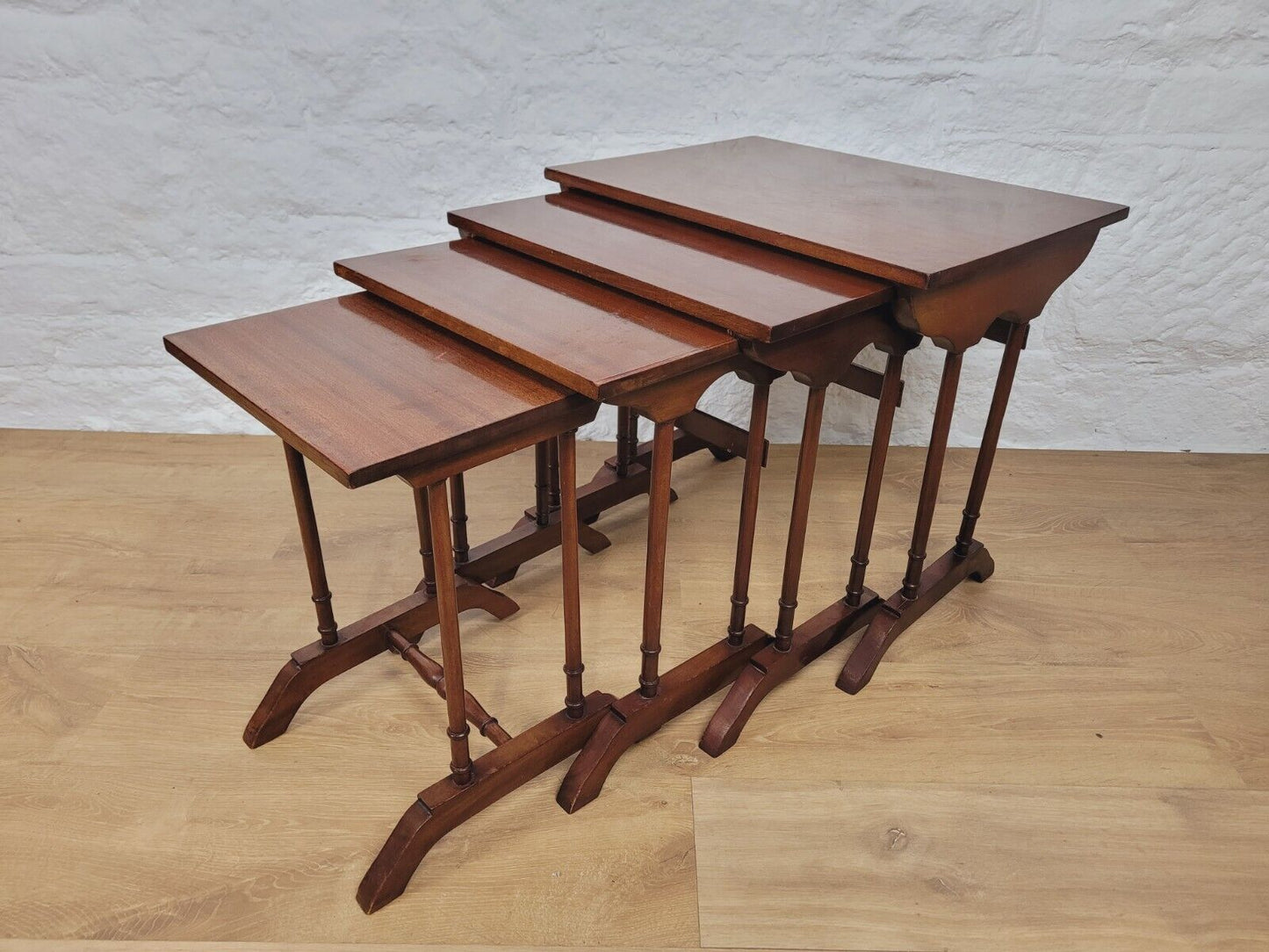 Edwardian Nest of Tables Quartetto Mahogany Rectangular Postage Available