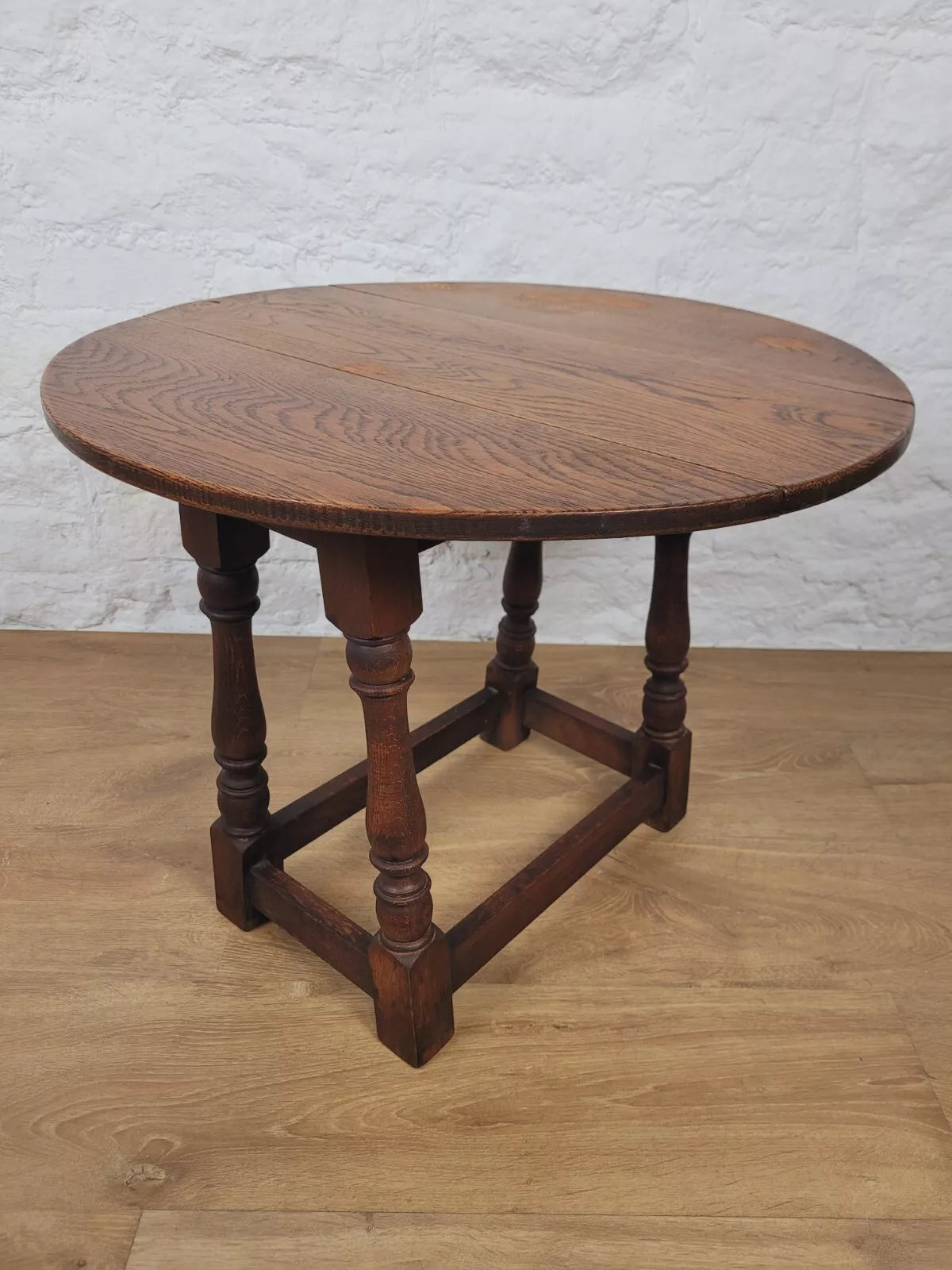 Oak Side Table Drop Leaf Country 19th Century Antique Postage Available