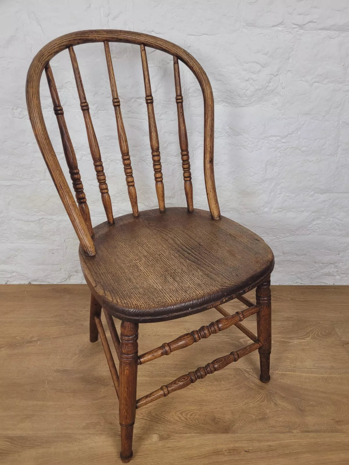 Victorian Windsor Kitchen Chair Oak Spindle Back Country Postage Available