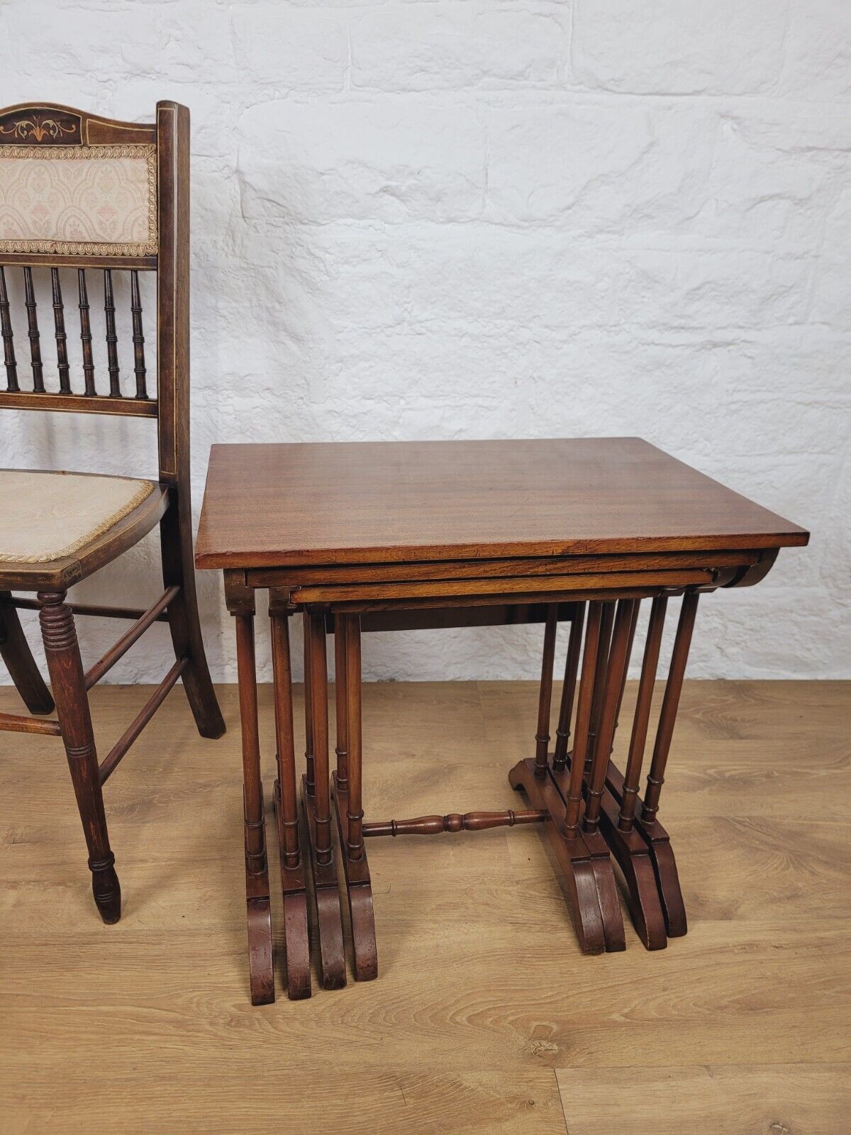 Edwardian Nest of Tables Quartetto Mahogany Rectangular Postage Available