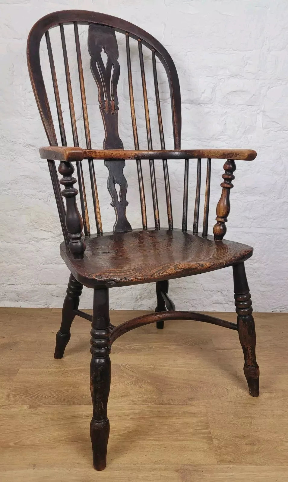 Windsor Armchair Victorian Crinoline Stretcher HoopBack 19thC Delivery Available