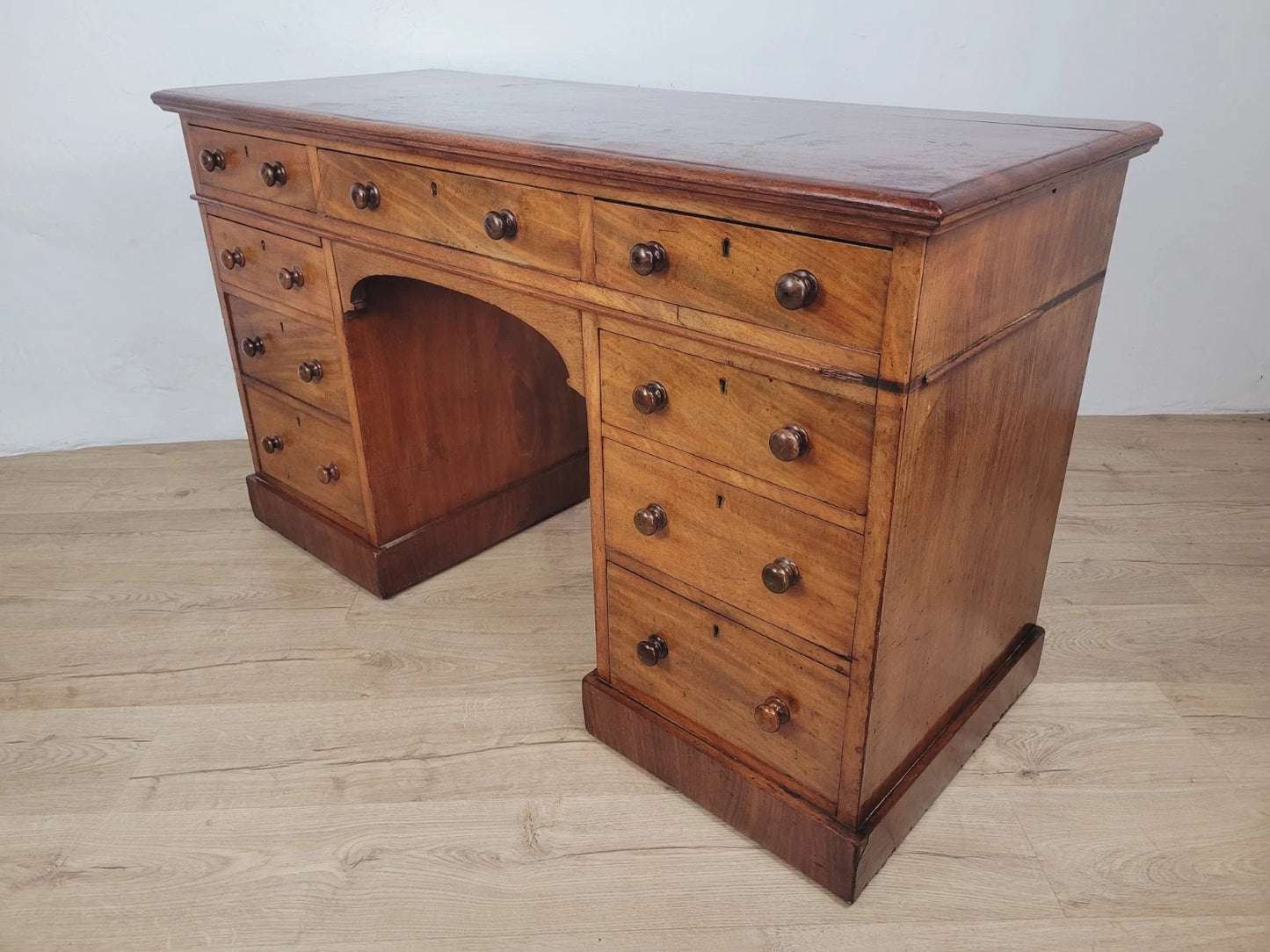 Victorian Writing Desk Knee Hole 19th Century English Antique Delivery Available