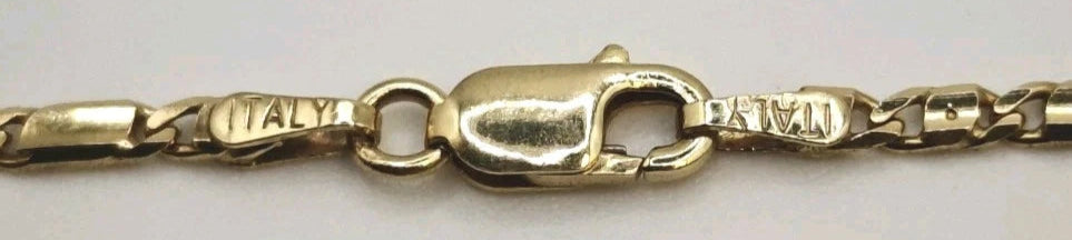 Chain Necklace 9ct Gold Figaro Style Link 16" Yellow Postage Available