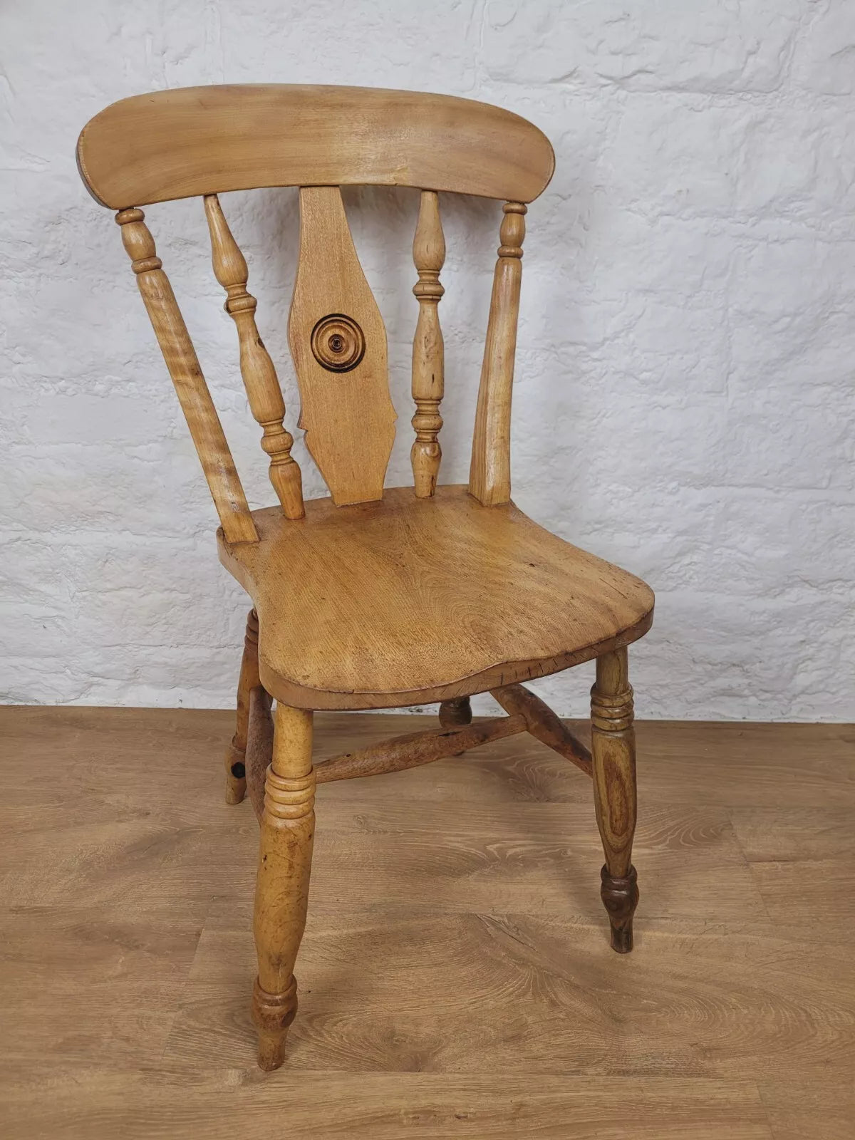 Kitchen Chair Bulls-eye Back Farmhouse Oak Country Postage Available