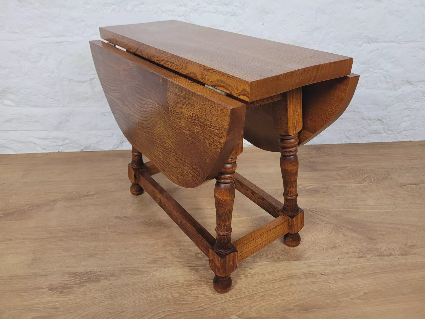 Elm Drop Leaf Table Vintage Mid Century Modern Postage Available