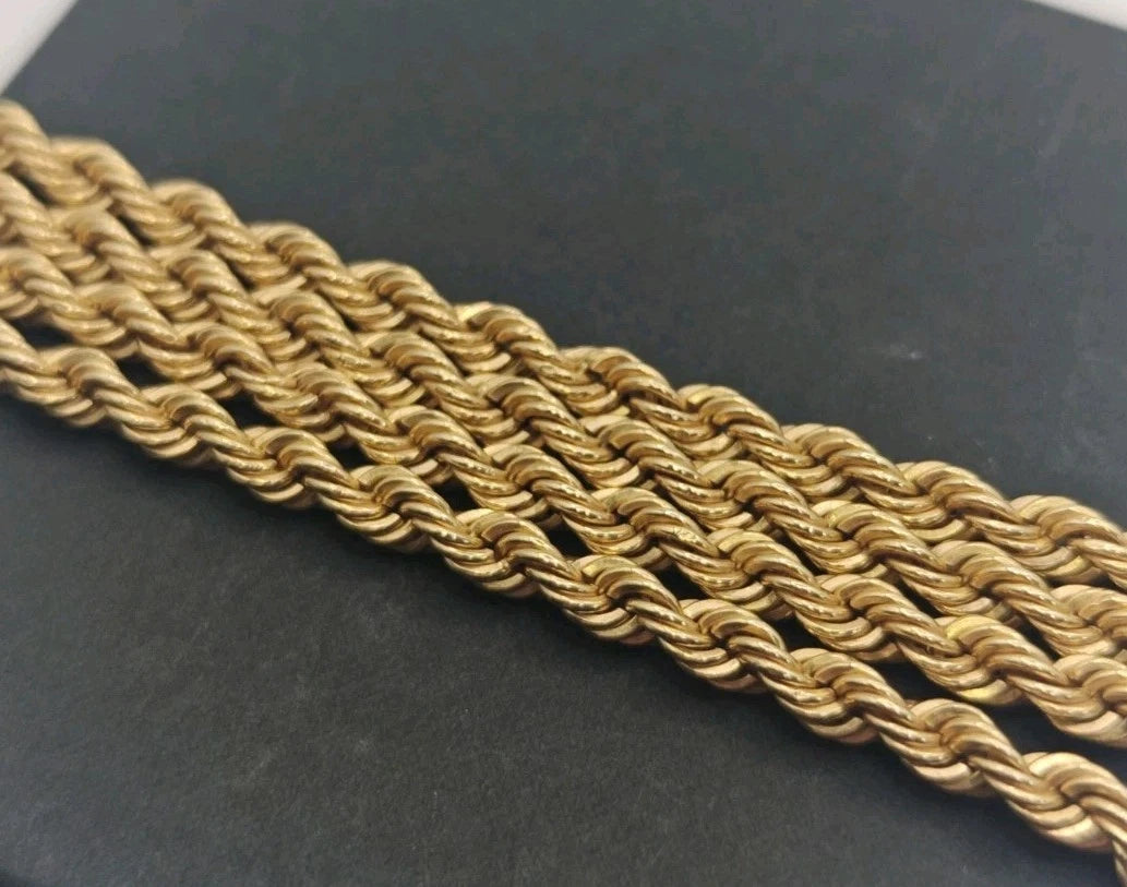 18ct Yellow Gold Rope Twist Necklace 18.5" Postage Available