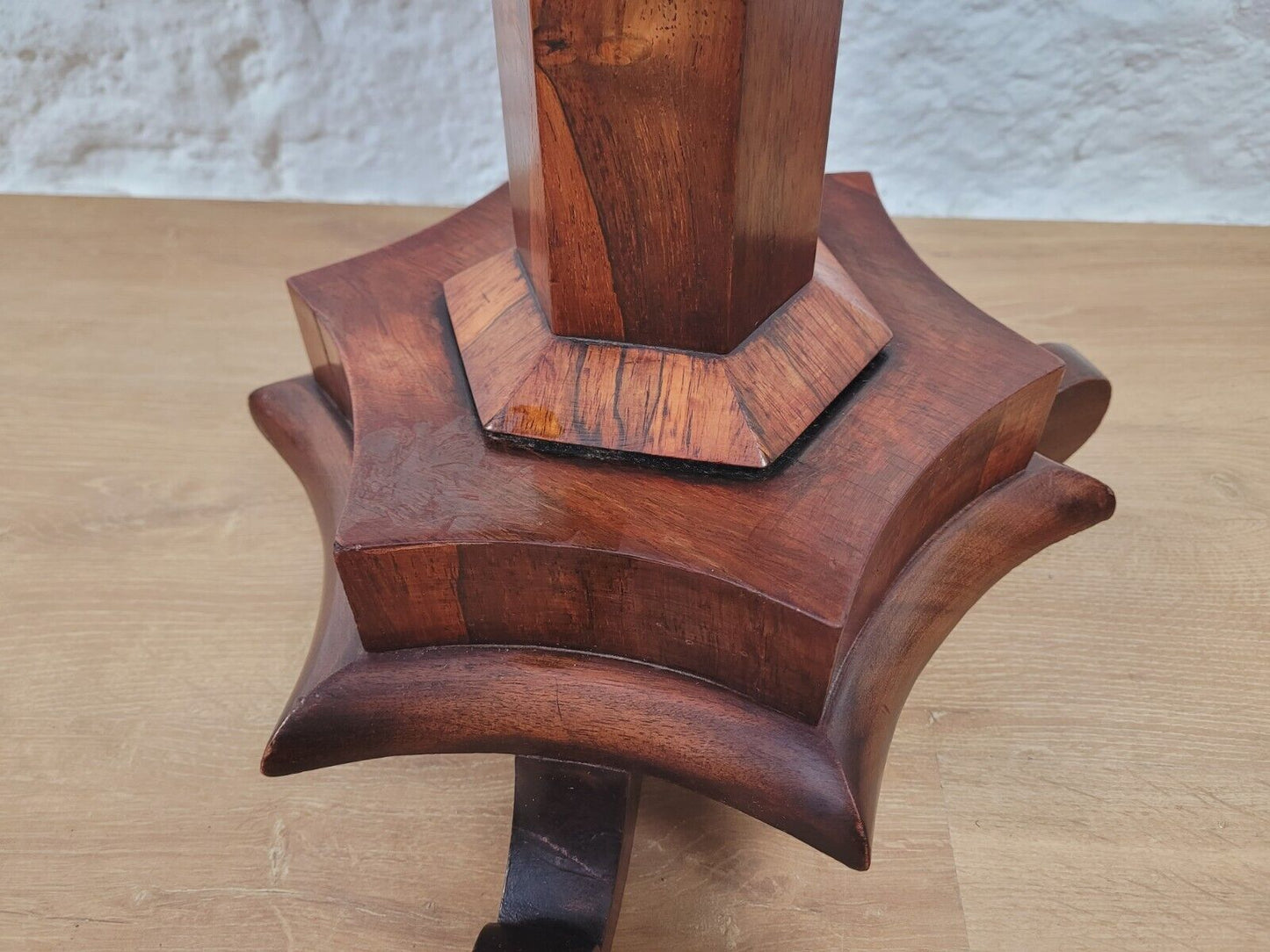 Pedestal Table Octagonal Rosewood Scroll Feet 19th Century Postage Available