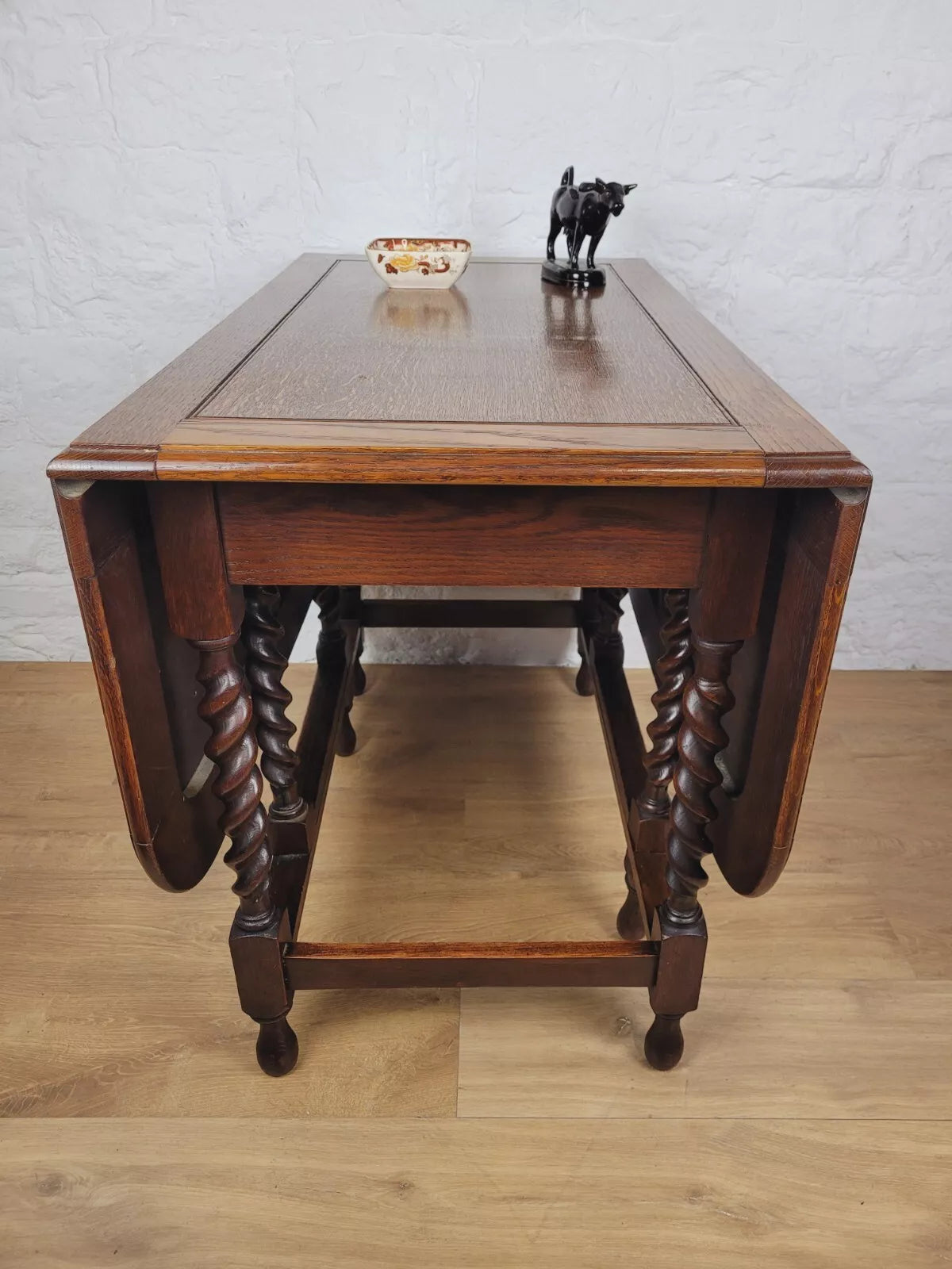 Drop Leaf Dining Table Oak Country English Barley Twist Delivery Available