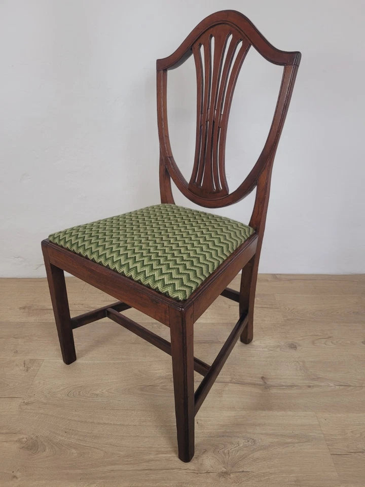 Hepplewhite Style Dining Chair Victorian Carved Shieldback Postage Available