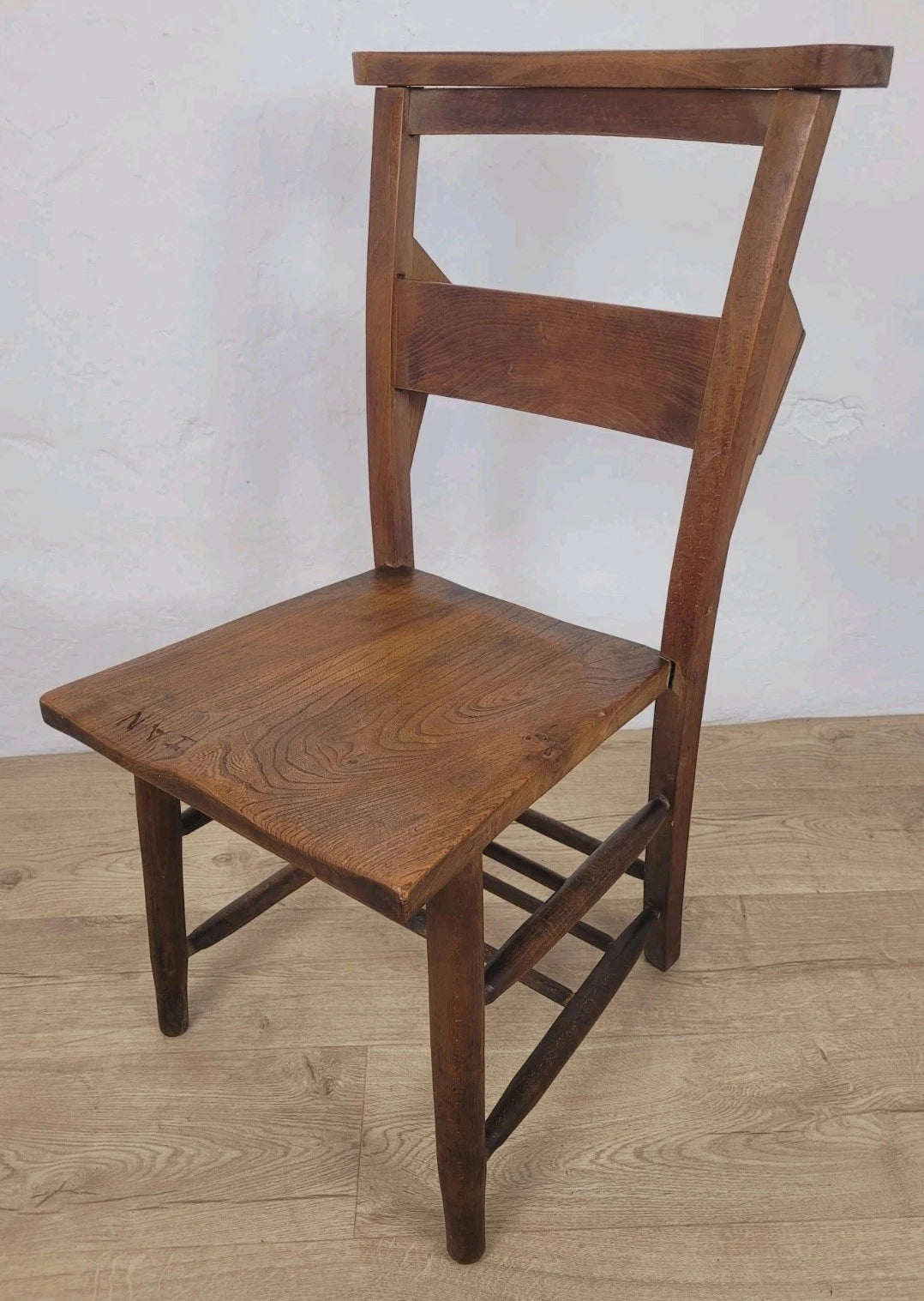 Kitchen Chapel Chair Church Bible Box Elm Rustic Vintage Postage Available