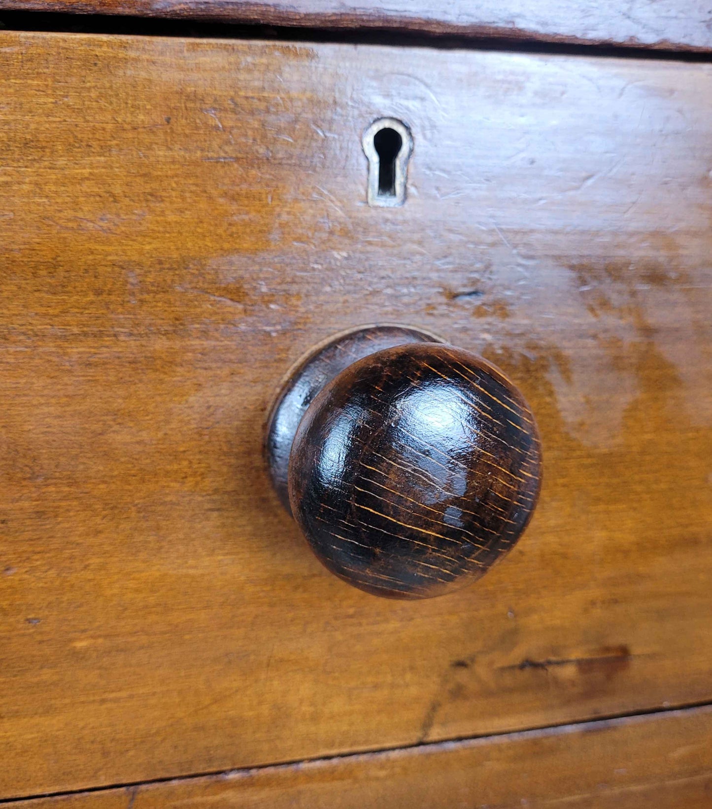 Victorian Chest of Drawers 2 Over 3 19thC Bun Handles Delivery Available