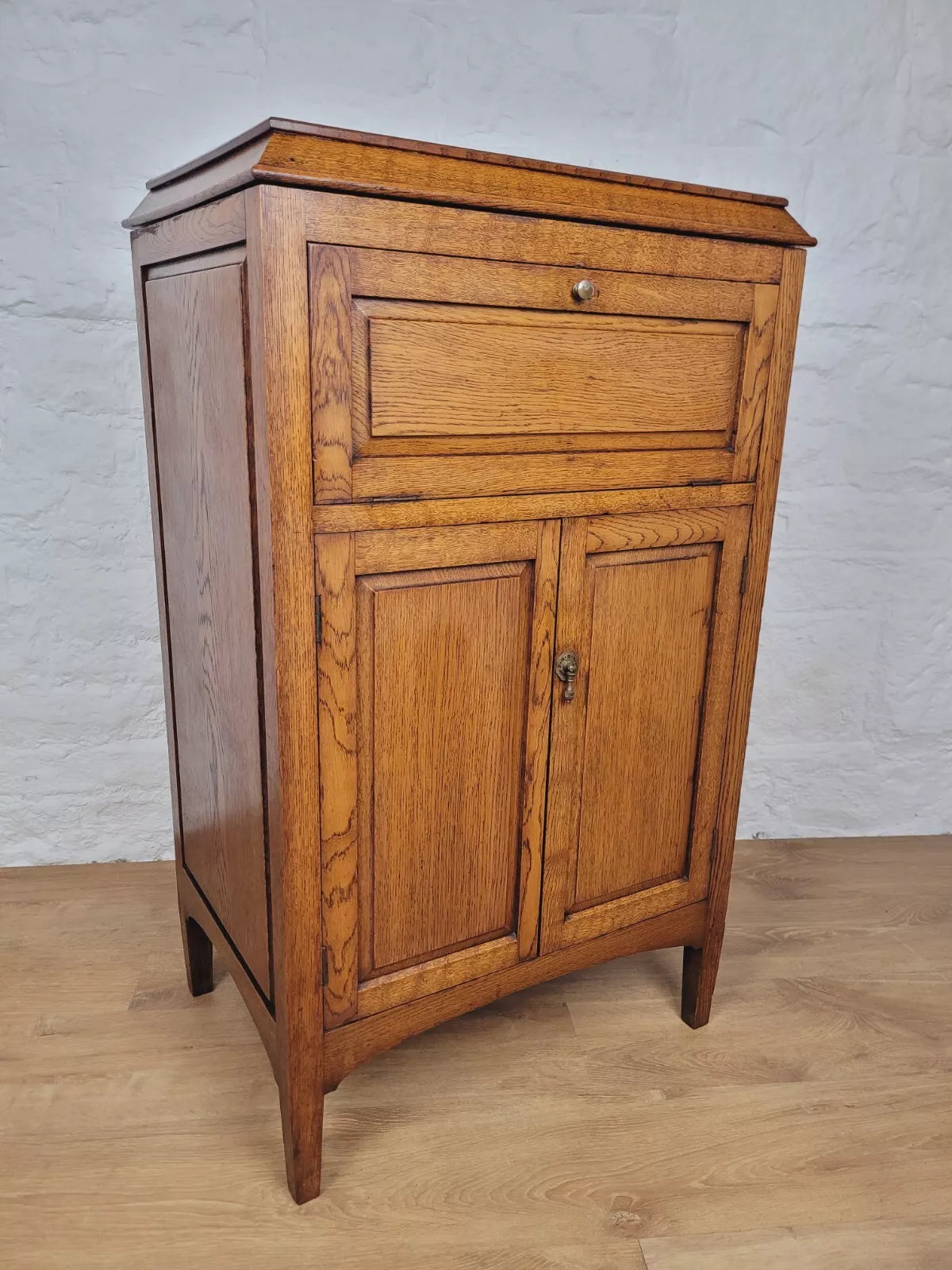 Oak Cupboard Cabinet Blanket Box Early 20th Century Postage Available