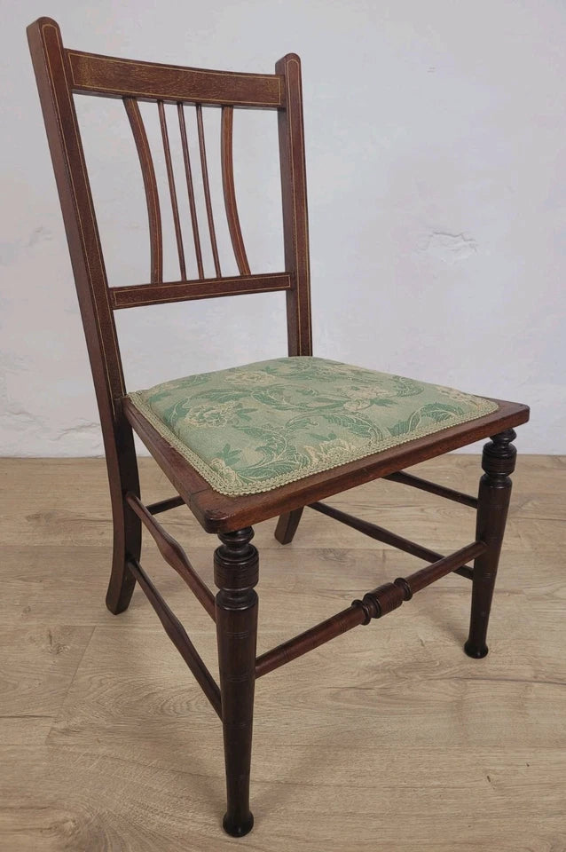 Edwardian Childs Bedroom Chair J.T. Antique Floral Upholstery Postage Available