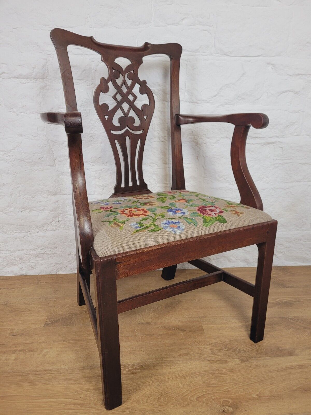 Victorian Armchair Chippendale Style Pierced Splat Back Postage Available