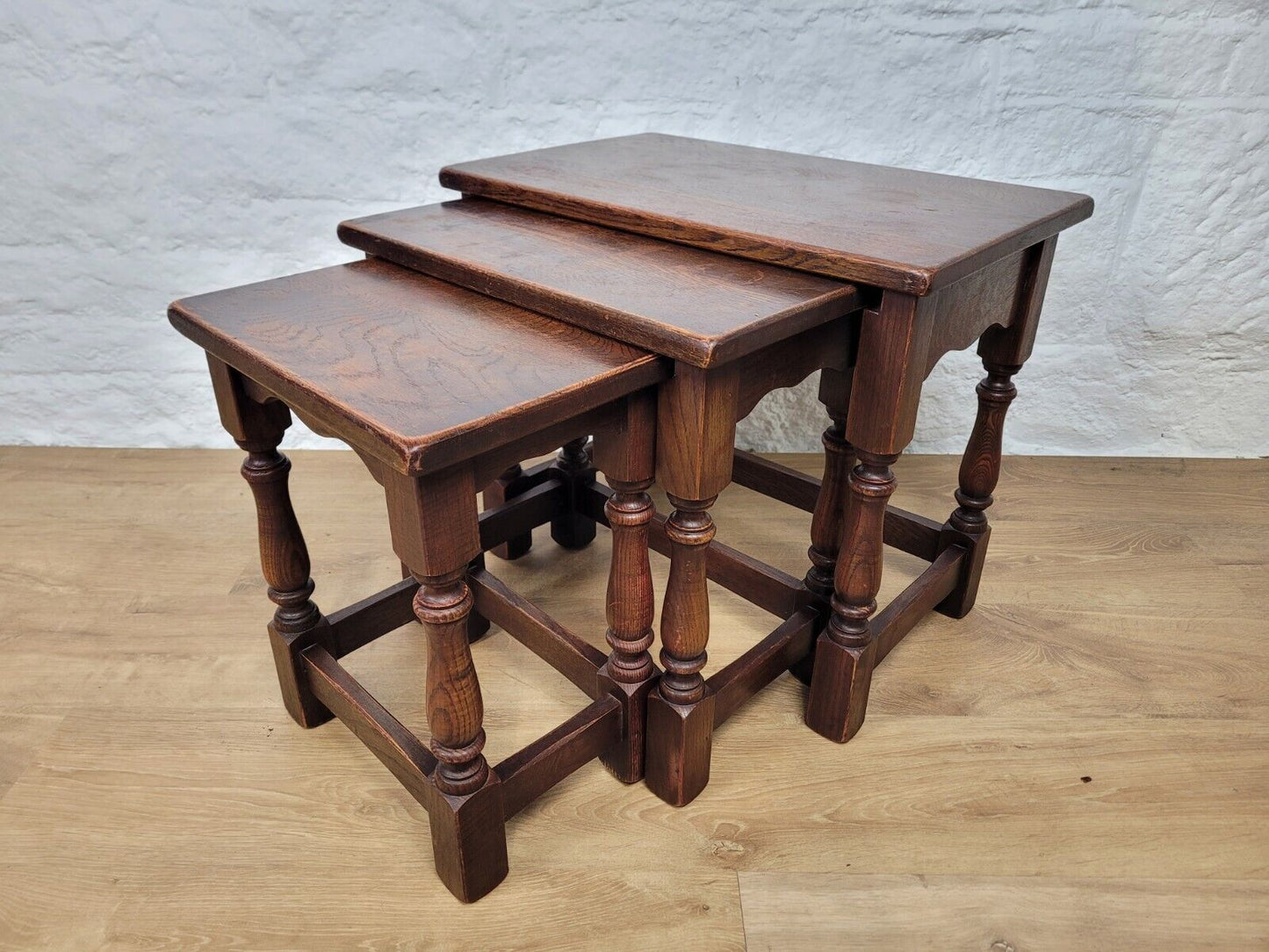 Nest of Tables Oak Vintage Rectangular Postage Available