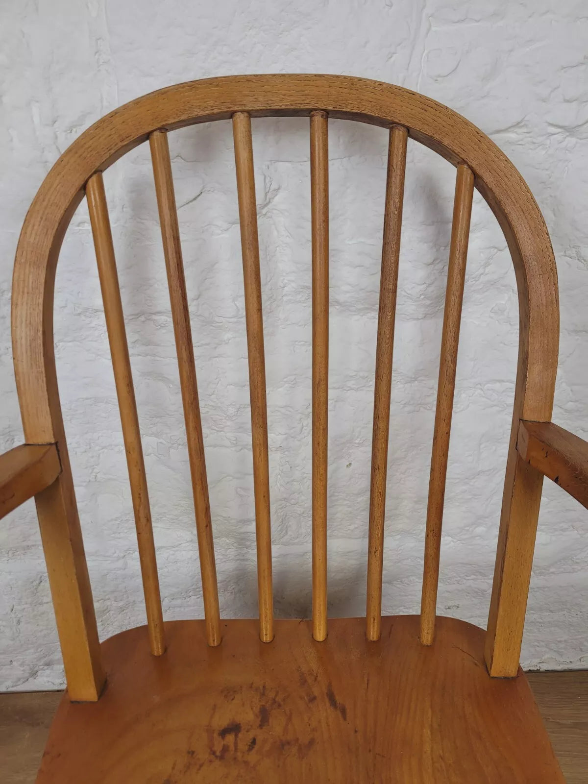 Vintage Carver Armchair Mid 20th Century Beech Spindle Back Postage Available