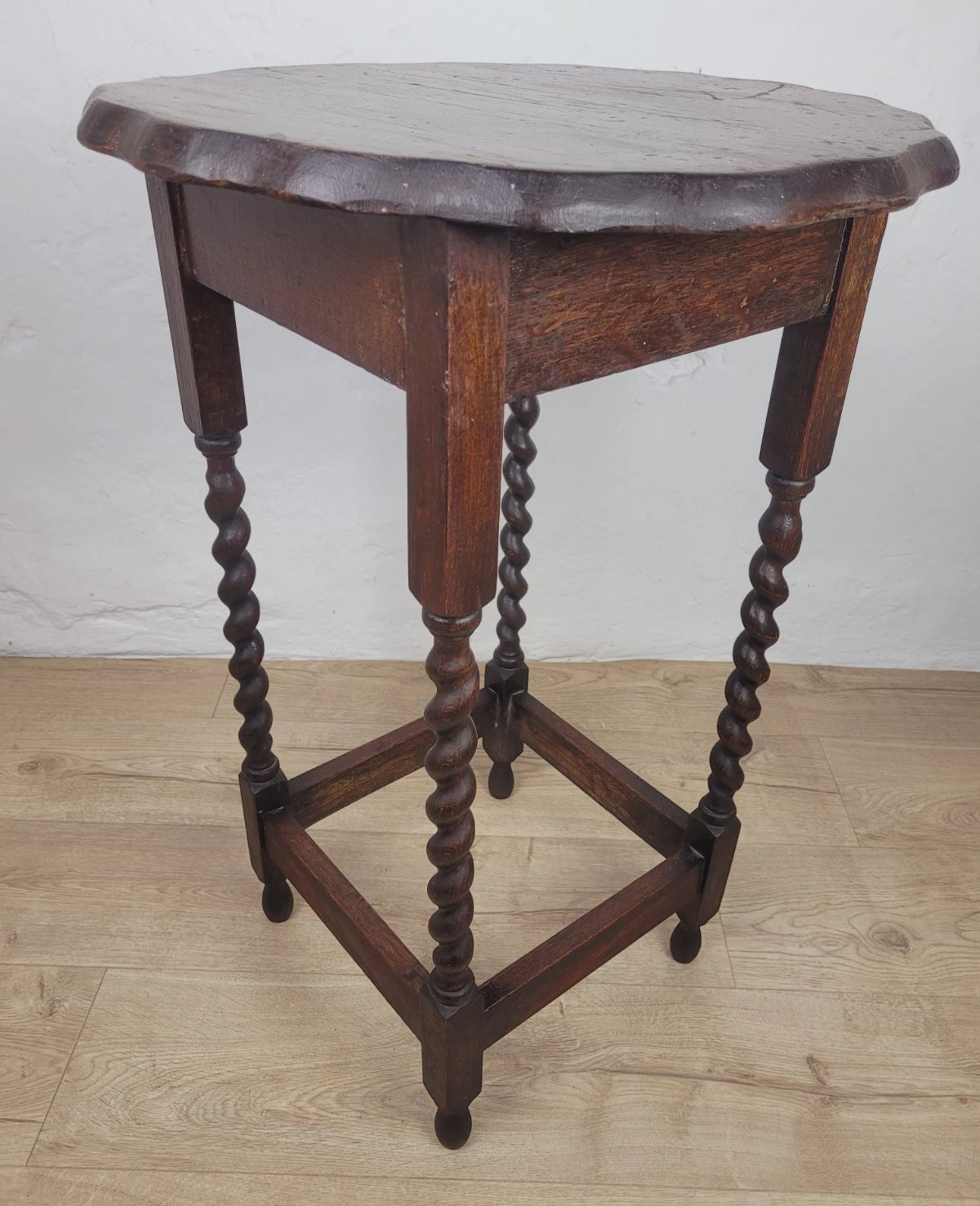 Pie Crust Side Table Victorian Barley Twist English Antique Postage Available