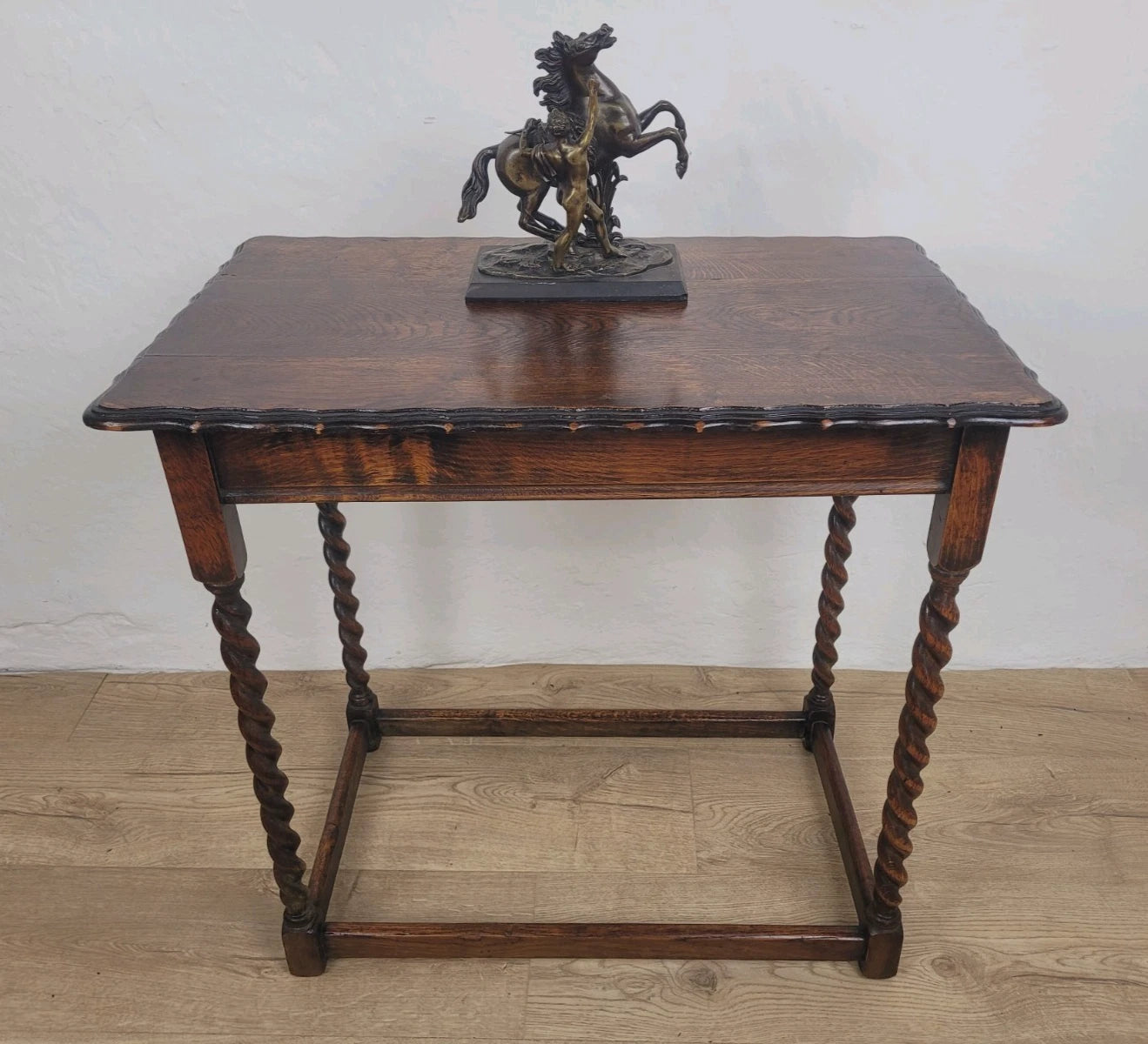 Barley Twist Side Table English Country 19th Century Antique Postage Available