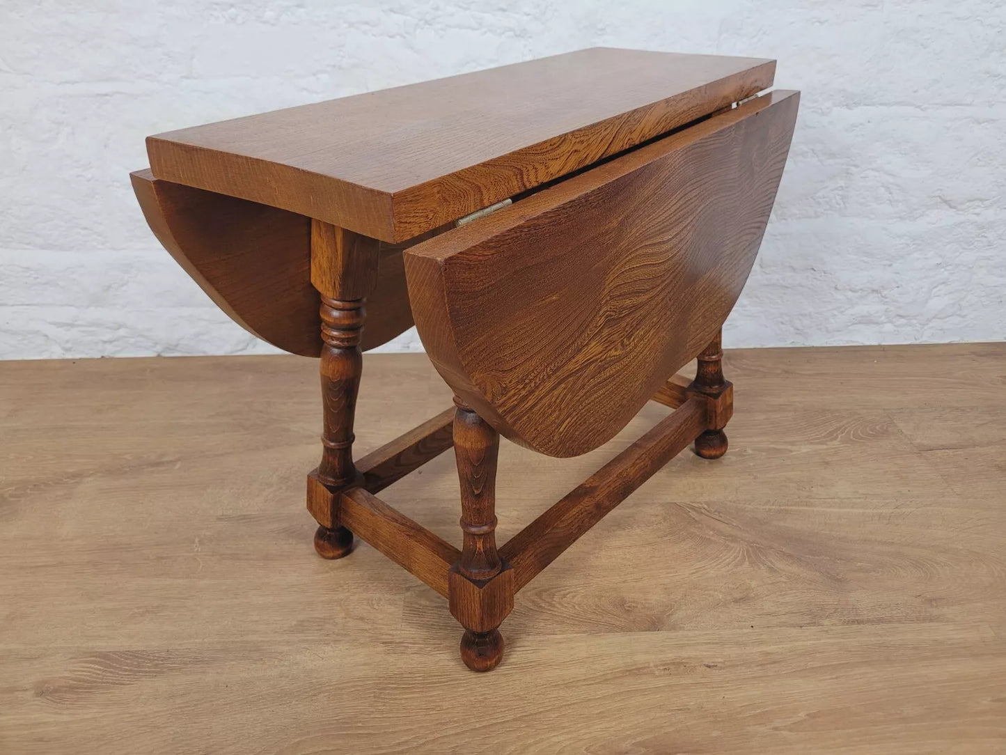 Elm Drop Leaf Table Vintage Mid Century Modern Postage Available