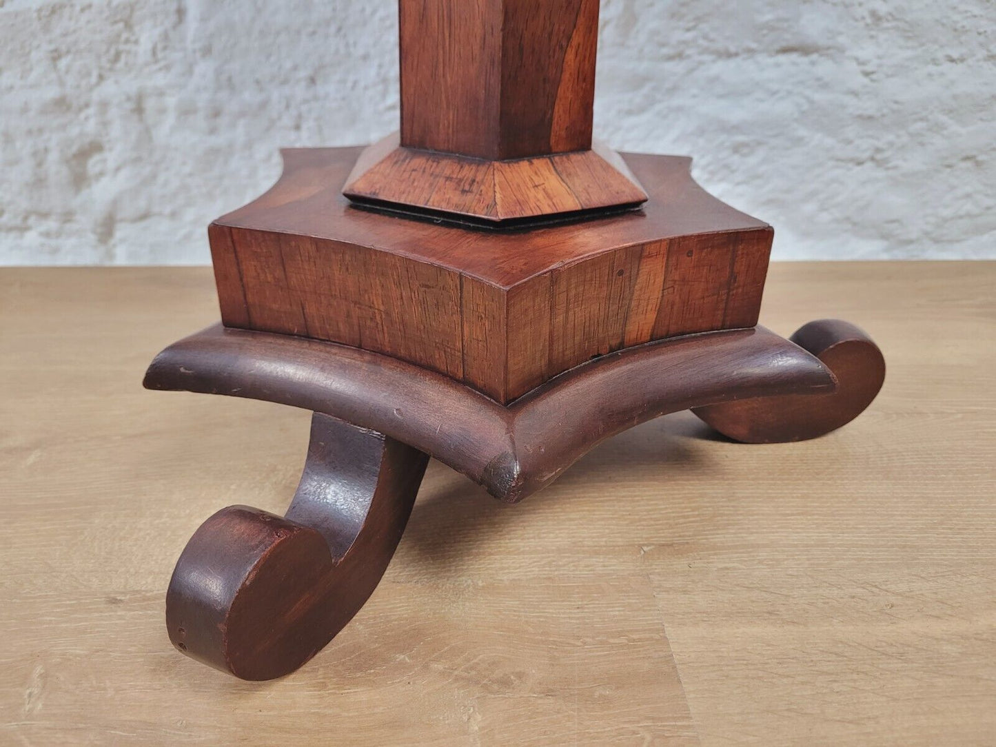 Pedestal Table Octagonal Rosewood Scroll Feet 19th Century Postage Available