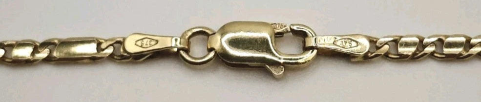 Chain Necklace 9ct Gold Figaro Style Link 16" Yellow Postage Available