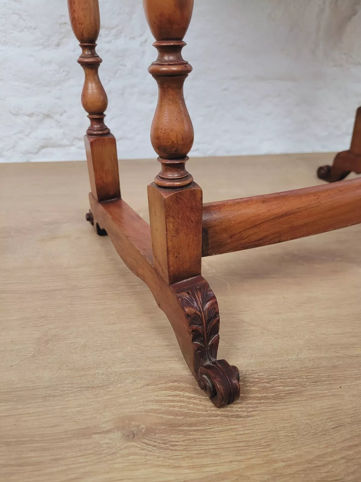 Victorian Side Table Scalloped Edge Carved Foliage Mahogany Postage Available