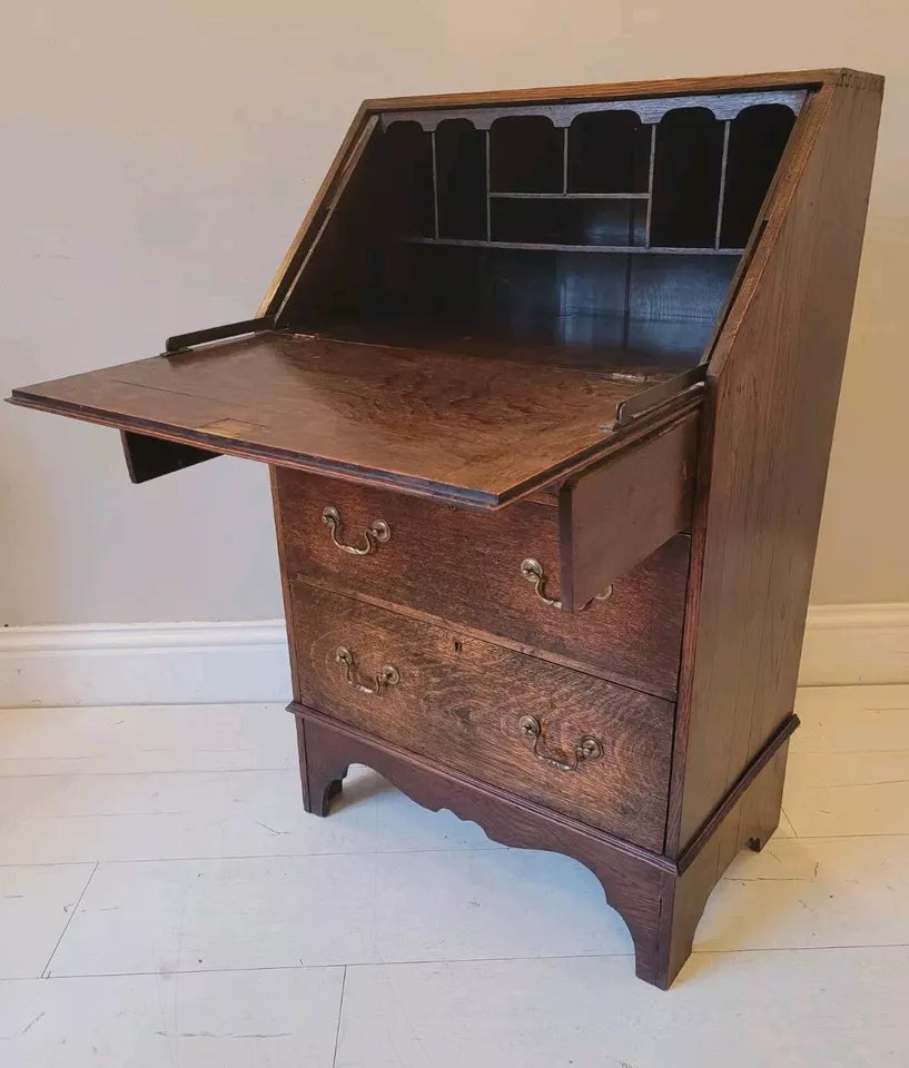 Writing Bureau Desk English Oak Fall Front Antique Country Delivery Available