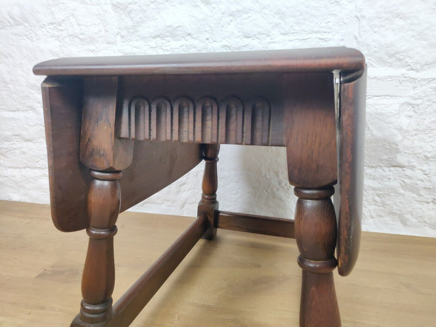 Priary Drop Leaf Table Turnable Top Jacobean Style Mahogany Postage Available