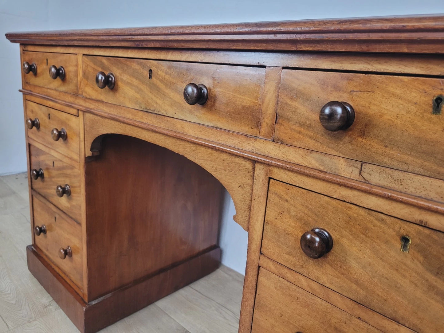 Victorian Writing Desk Knee Hole 19th Century English Antique Delivery Available